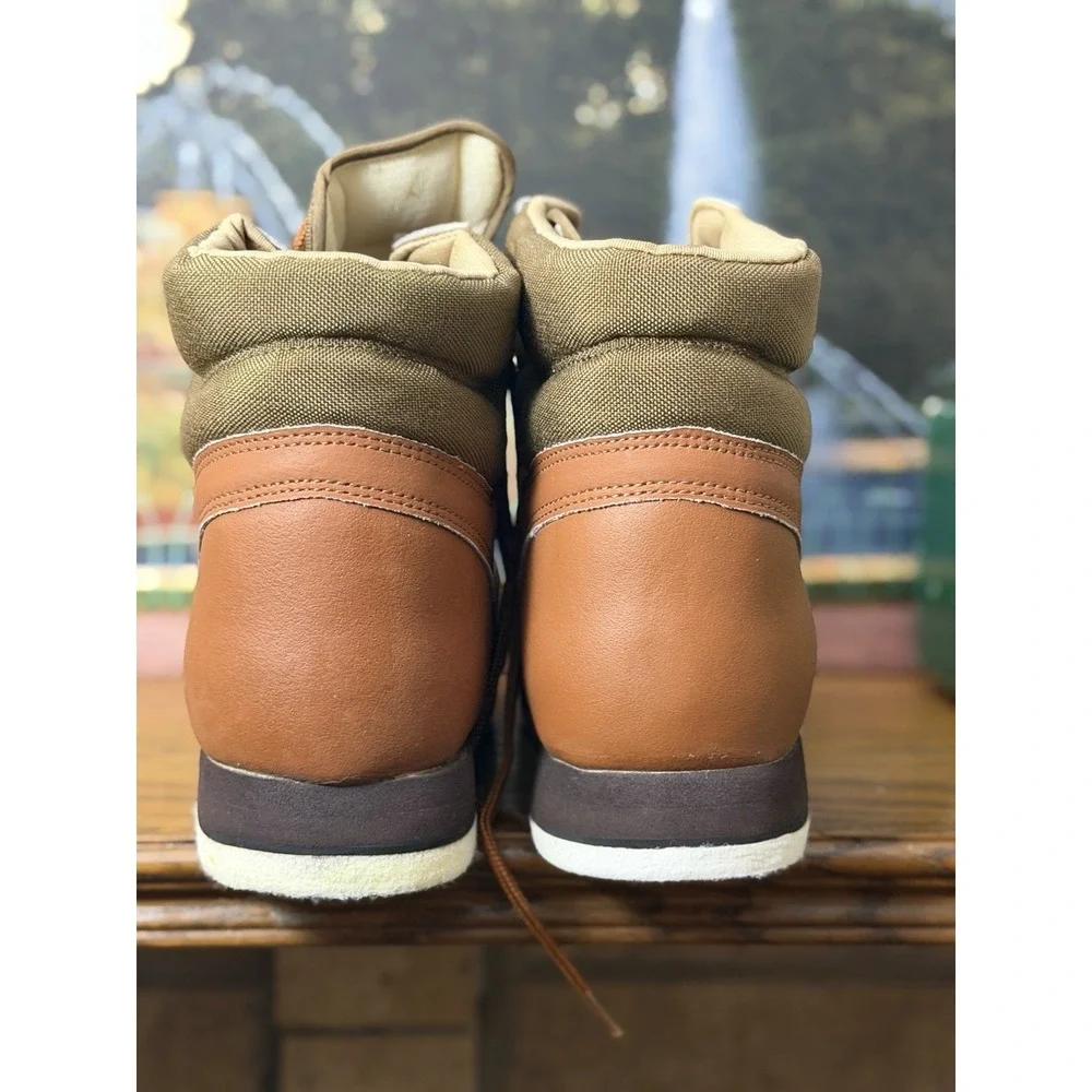 Vintage Cabelas Felt Bottom Faux Leather Wader Boots Size 10